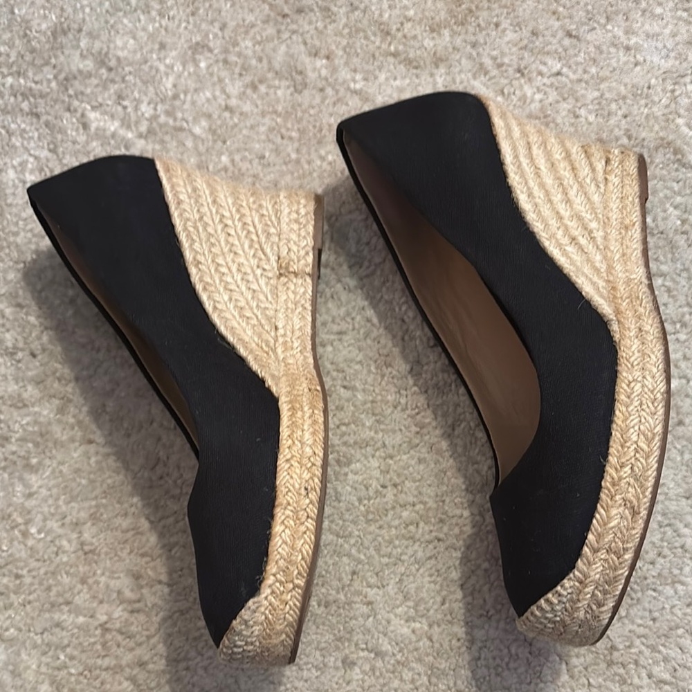 J. Crew Black Espadrille Shoes - Picture 2 of 6
